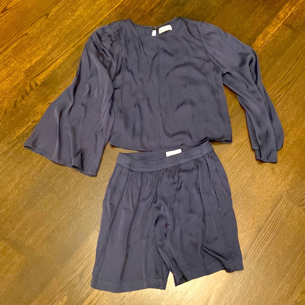 Velvet - silky navy set